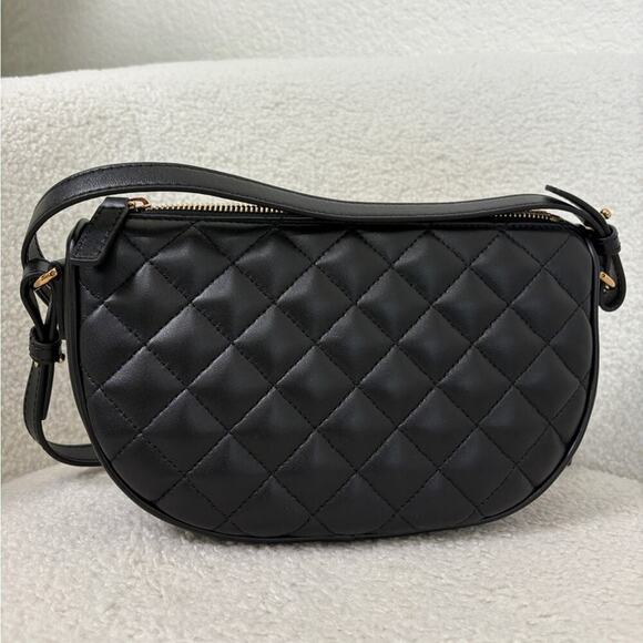 Versace Black Quilted Crossbody Bag with Gold Chain - Picture 6 of 10